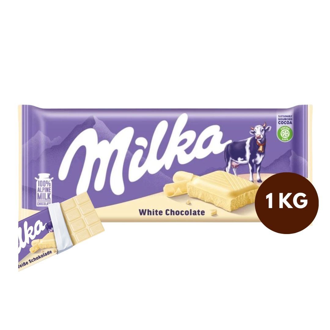 Barra de Chocolate Milka (Chocolate Branco) 1kg – Edição Limitada