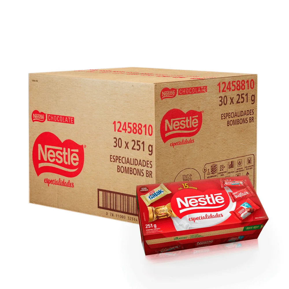 KIT 30 caixas bombom Nestlé 251g