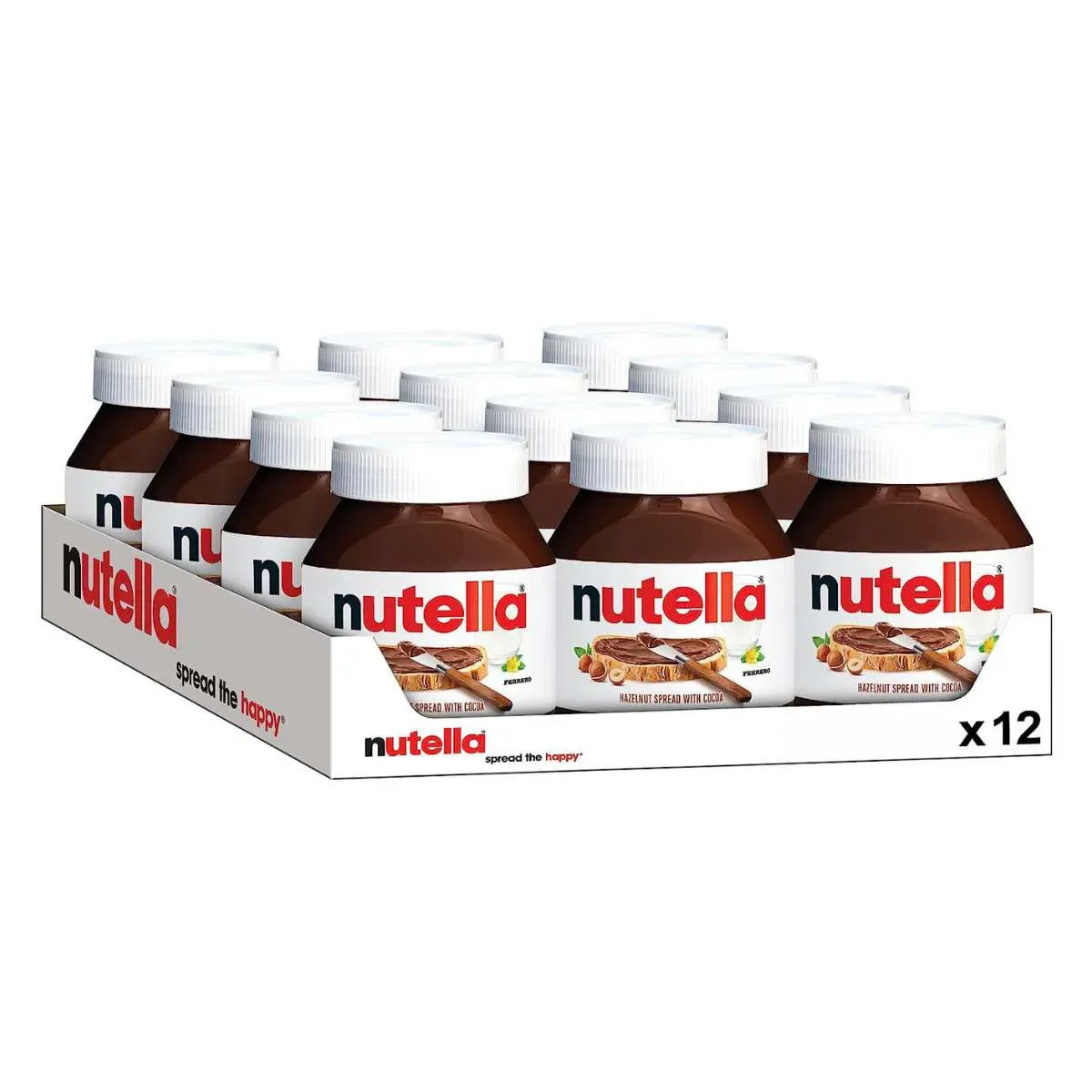 Caixa com 12 Potes Nutella – 12x350g