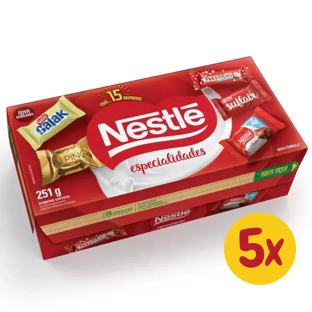 Kit com 5 Caixas de Bombom Sortido 251Gr – Nestlé