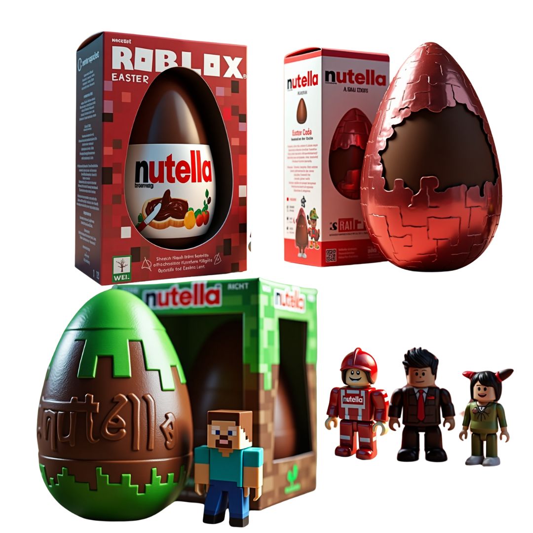 [LEVE 3 PAGUE 1] 3x Ovos Nutella 500g - Nutella Roblox 1 + Nutella Minecraft + Nutella Roblox 2
