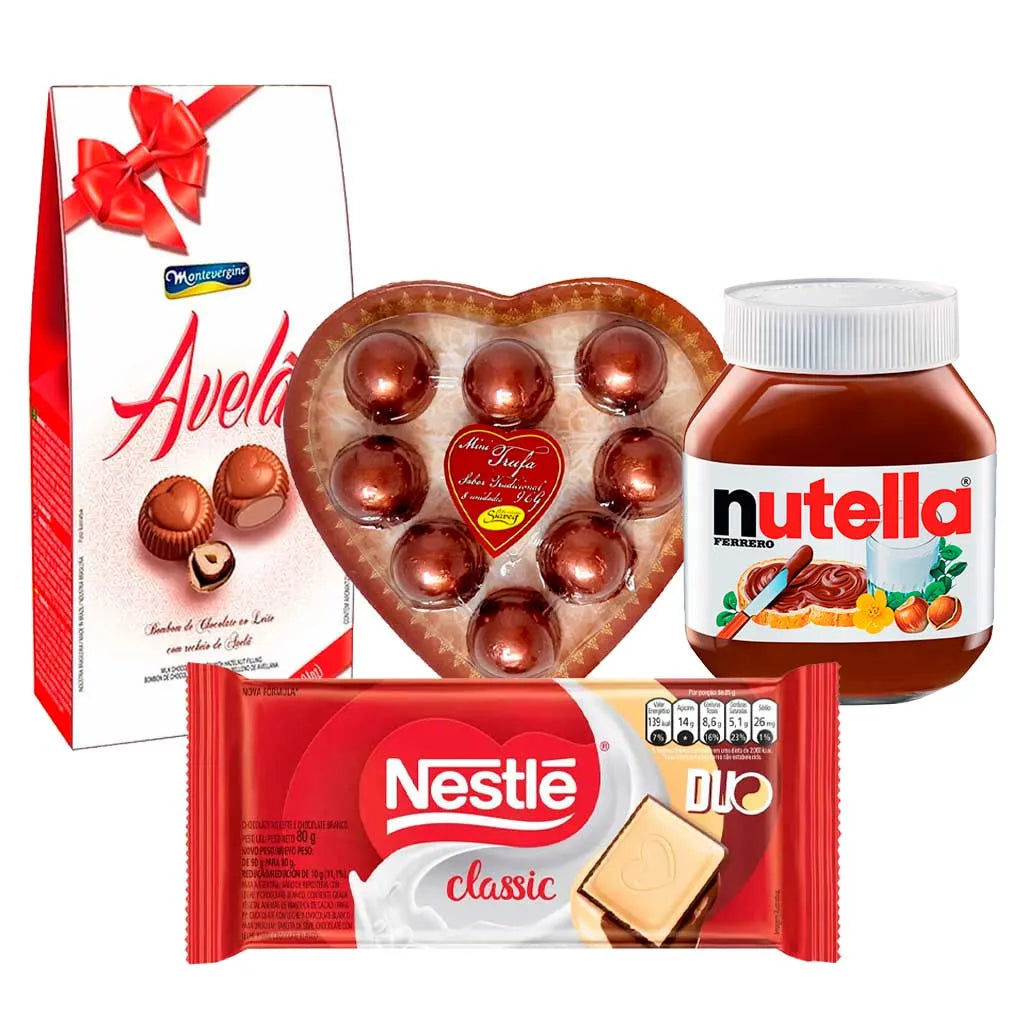 Kit Namorados 3 – Nutella + Bombom + Trufa + Tablete